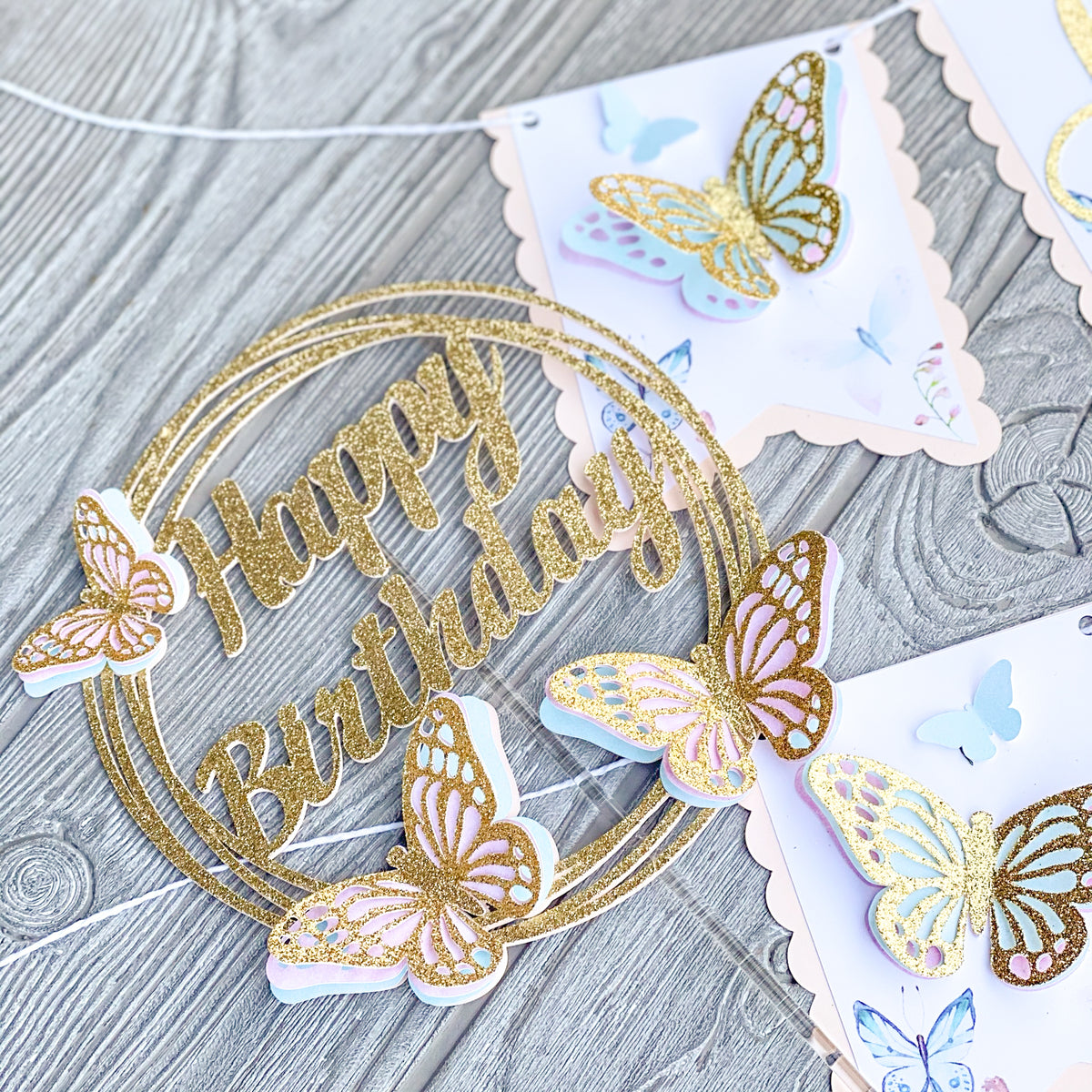 Butterfly and Wildflower Garland – PartyAtYourDoor