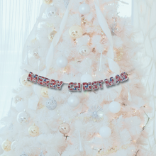 Load image into Gallery viewer, Merry Christmas Gingerbread House Embroidery Flat Style Banner