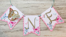 Load image into Gallery viewer, Mini Butterfly Cake Topper with Age, Gold Glitter Butterfly Smash Cake Topper