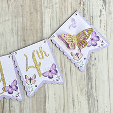 Load image into Gallery viewer, Mini Butterfly Cake Topper with Age, Gold Glitter Butterfly Smash Cake Topper