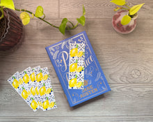 Load image into Gallery viewer, Lemon Tile Bookmark – Watercolor Lemons on Blue Italian Tile, Illustrated Bookmark for Summer Reading & Gifts