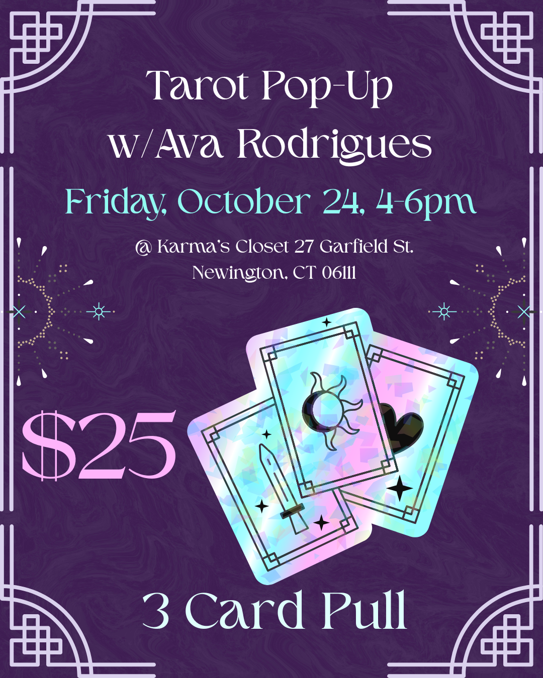 Tarot Pop-up October 24 at Karma's Closet