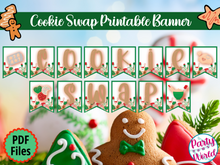 Load image into Gallery viewer, Cookie Swap Large Digital Banner, Printable Instant Download Christmas Decorations