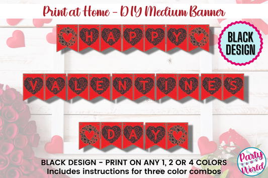 Printable Happy Valentine's Day Banner- DIGITAL DOWNLOAD