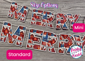 Merry Christmas Bright Embroidery Flat Style Banner