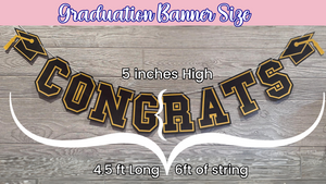 CONGRATS Varsity Graduation Banner - Red & Blue