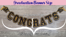 Load image into Gallery viewer, CONGRATS Varsity Graduation Banner - Red &amp; Silver