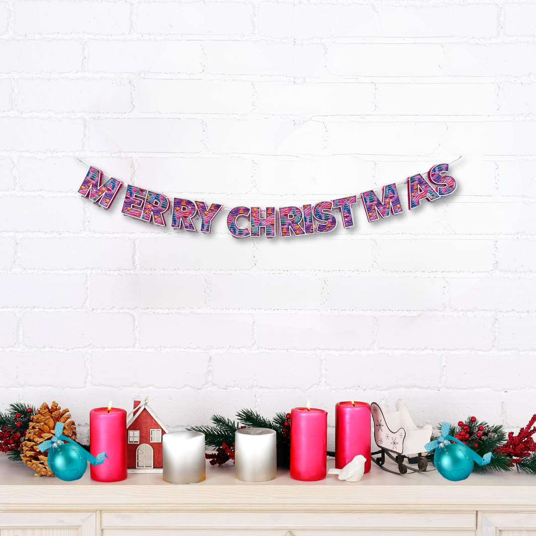 DIY Christmas Banner Kit, Christmas Crafts for Adults, Make Your