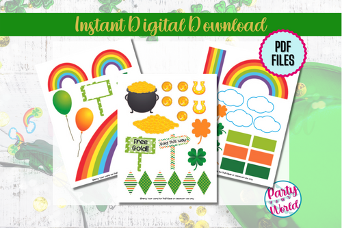 DIY Printable Leprechaun Trap Kits, St. Patrick's Day Kids' Craft - Orange & Green