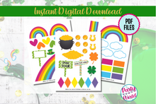 Load image into Gallery viewer, DIY Printable Leprechaun Trap Kits, St. Patrick&#39;s Day Kids&#39; Craft - Pink, Green Rainbow