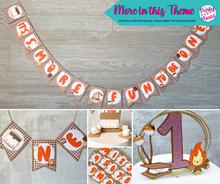 Load image into Gallery viewer, S&#39;mores First Birthday Photo Clips, Kawaii S&#39;mores Milestone Picture Banner, S&#39;mores 1st Birthday Party Decor