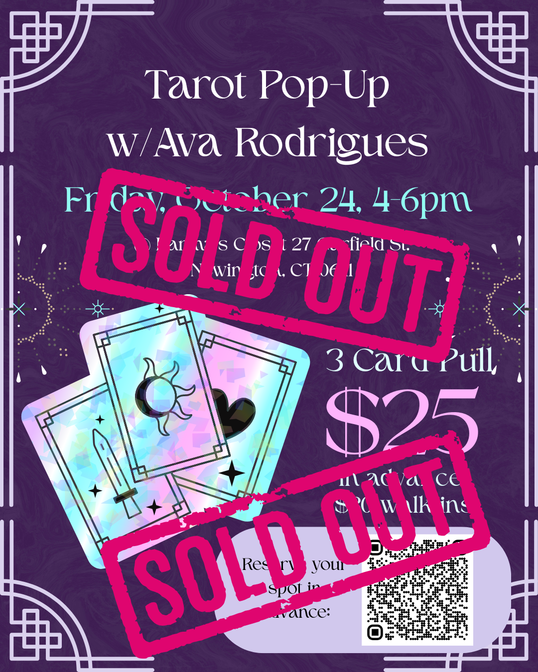 Tarot Pop-up October 24 at Karma's Closet