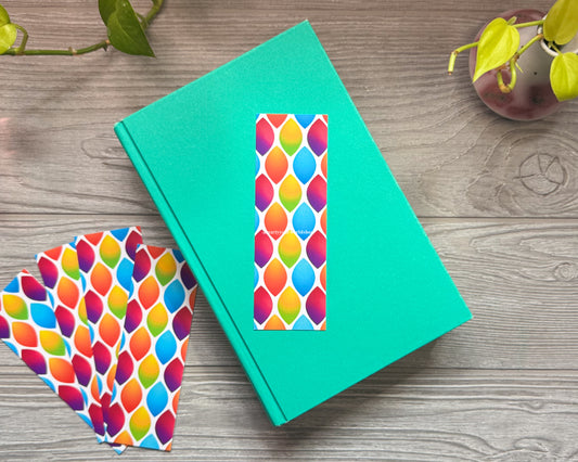 Color Pop Bookmark – Bright Geometric Pattern, Illustrated Bookmark for Readers, Journals & Creative Types