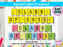 Load image into Gallery viewer, DIY Printable Pre-K Coloring Page Graduation Banner, Preschool Future class of 2038 - DIGITAL DOWNLOAD