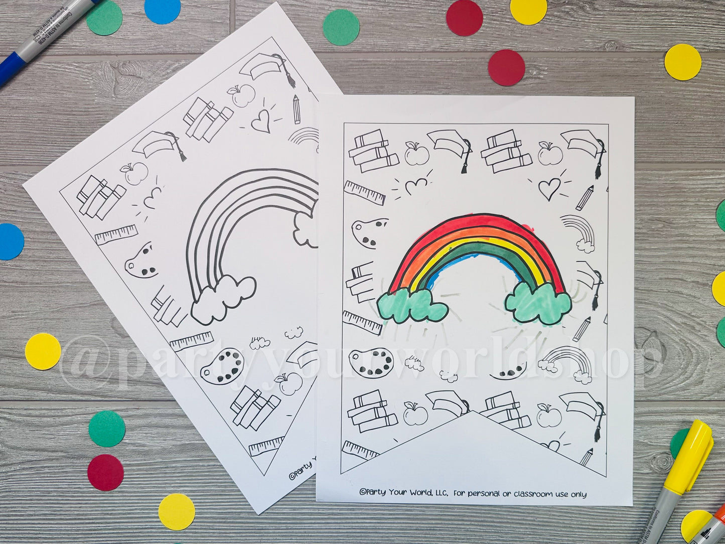 DIY Printable Pre-K Coloring Page Graduation Banner, Preschool Future class of 2038 - DIGITAL DOWNLOAD