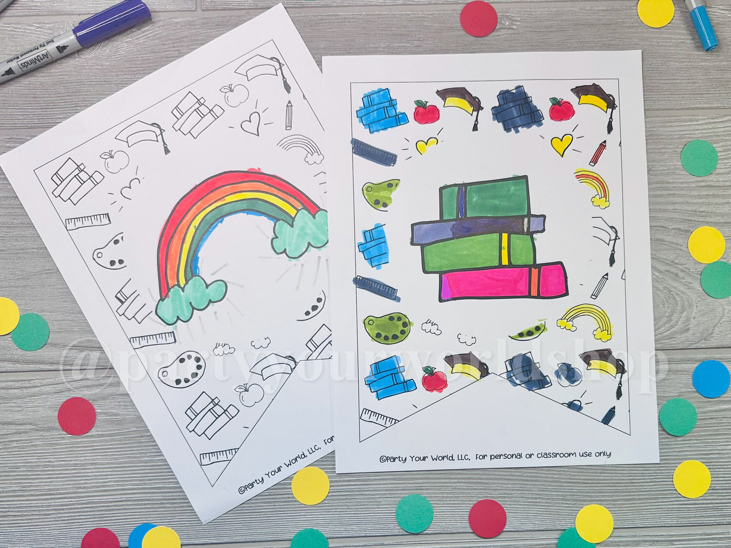 DIY Printable Pre-K Coloring Page Graduation Banner, Preschool Future class of 2038 - DIGITAL DOWNLOAD
