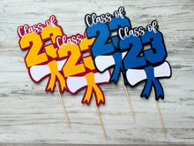 Load image into Gallery viewer, Graduation Centerpiece Sticks | Class of 23 Picks Any School Varsity Colors