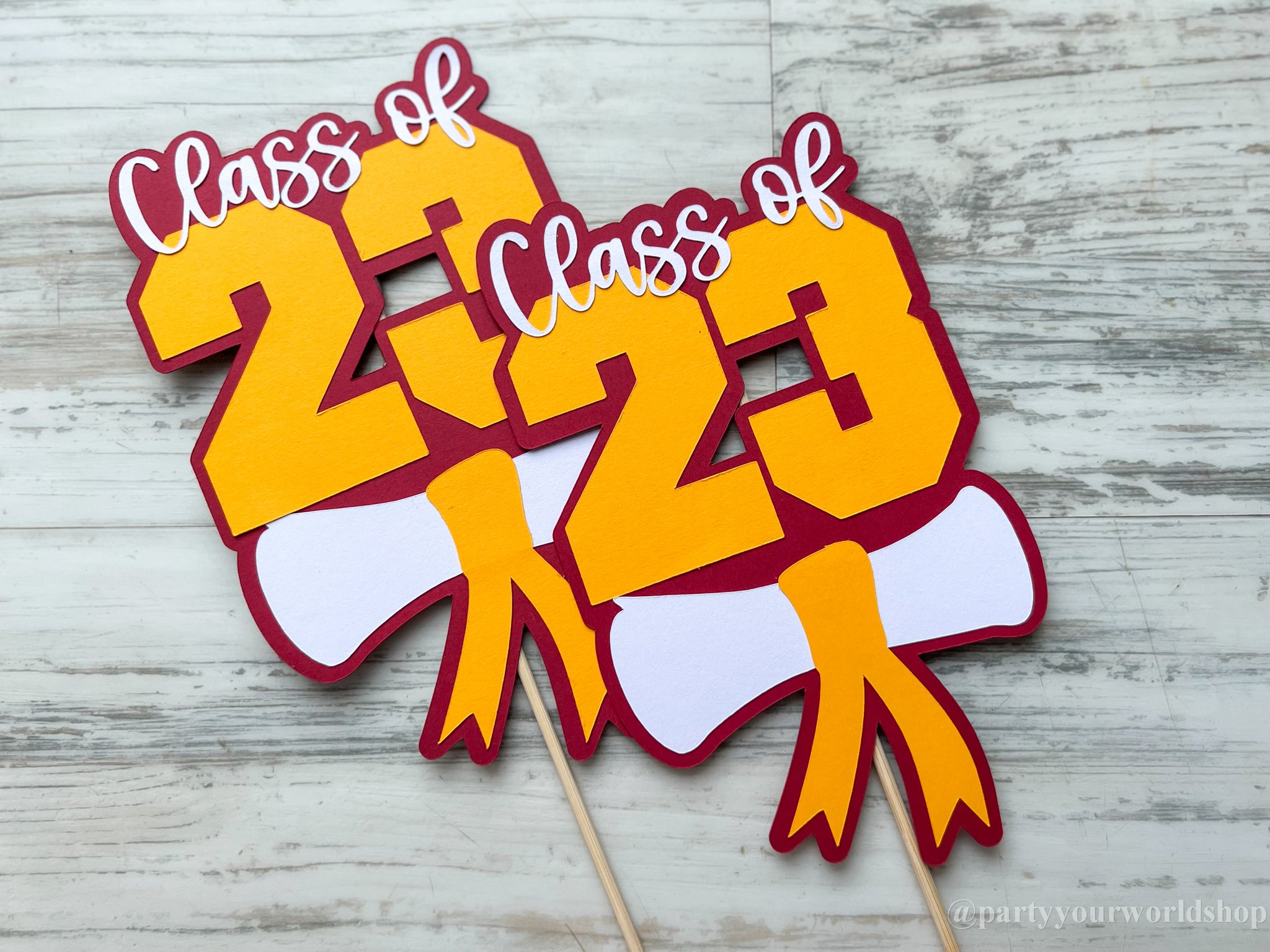 Graduation Procession Stick Graduation Centerpiece Sticks | Class of 23 Picks Any School Varsity C ...