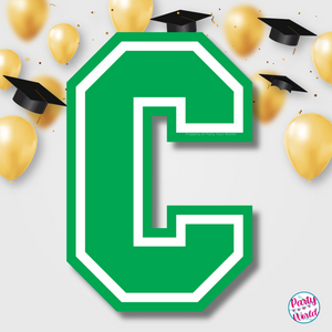 CONGRATS Varsity Graduation Banner - Green & White