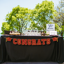 Load image into Gallery viewer, CONGRATS Varsity Graduation Banner - Maroon &amp; Gold