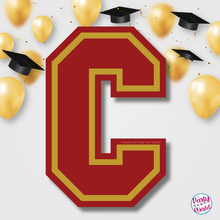 Load image into Gallery viewer, CONGRATS Varsity Graduation Banner - Maroon &amp; Gold