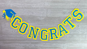 Large Graduation Banner | Maroon & Gold or Any School Varsity Colors