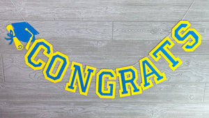Large Graduation Banner | Red & Blue or Any School Varsity Colors