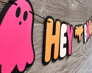 Hey Boo - Bright Halloween Banner