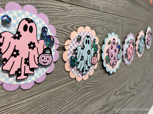 Pastel Ghostie Halloween Garland 2024