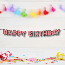 Load image into Gallery viewer, Happy Birthday Banner - Red Gingham Pattern