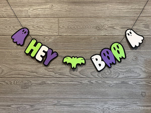 Hey Boo - Bright Halloween Banner