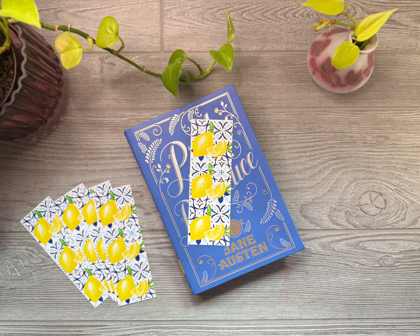 Lemon Tile Summer Art Bookmark
