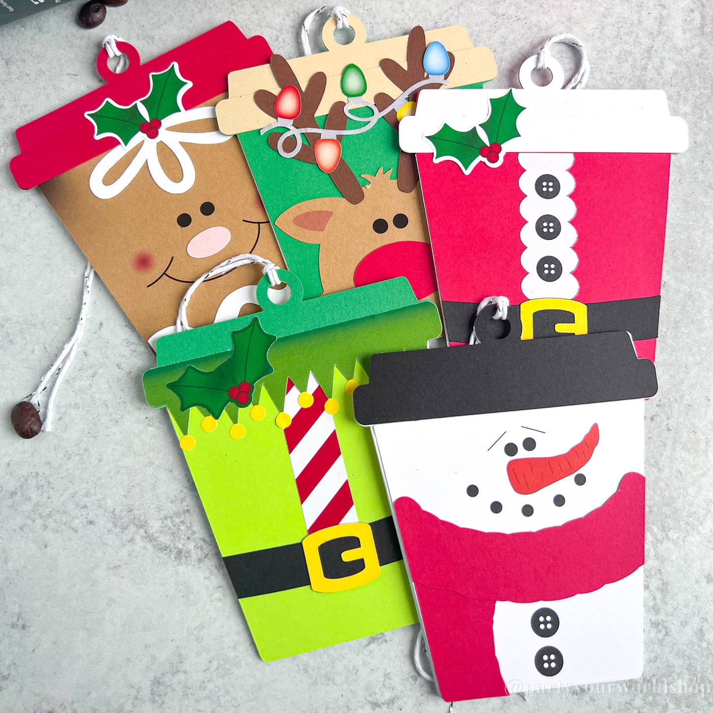 Holiday Latte Gift Card Holders