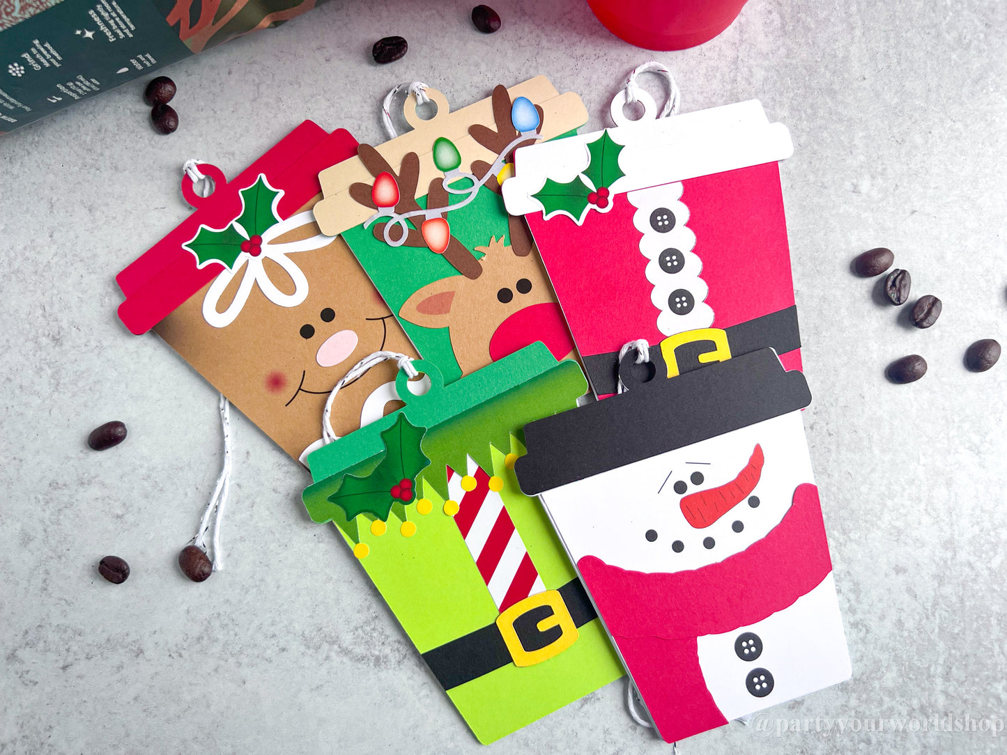 Holiday Latte Gift Card Holders