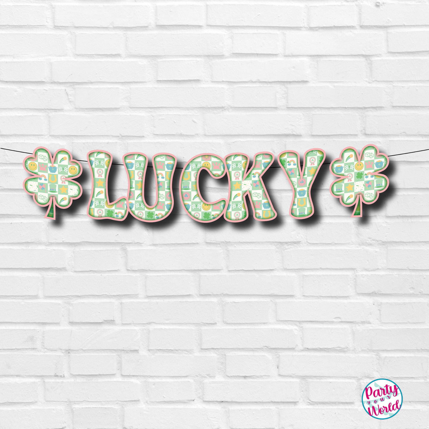 St. Patrick's Day "LUCKY" Banner - Printable Digital Download (PDF) SPLC25
