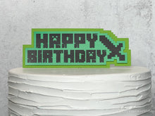 Load image into Gallery viewer, Classic Two Layer Happy Birthday Cake Topper