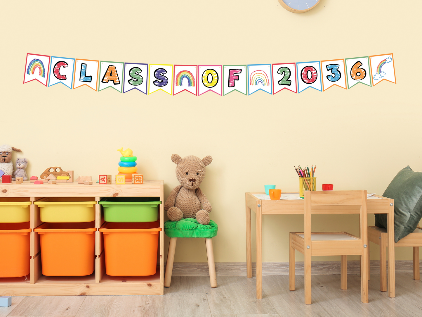 DIY Printable Kindergarten Graduation Banner, Future class of 2036- DIGITAL DOWNLOAD