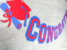 Load image into Gallery viewer, Medium 5&quot; Graduation Banner | Red &amp; Blue or Any School Varsity Colors