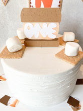 Load image into Gallery viewer, S&#39;mores Mini Cake Topper, Smash Cake Topper