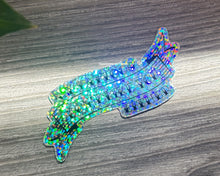 Load image into Gallery viewer, A colorful, glittery sticker &quot;my tattoos don&#39;t like you either&quot; on a wooden surface
