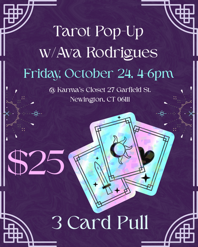 Tarot Pop-up October 24 at Karma's Closet