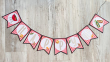 Load image into Gallery viewer, Barbeque Birthday Banner, Personalized BBQ Banner, Cookout Party Decorations, Baby-Q Party Decor, Baby Brewing Banner