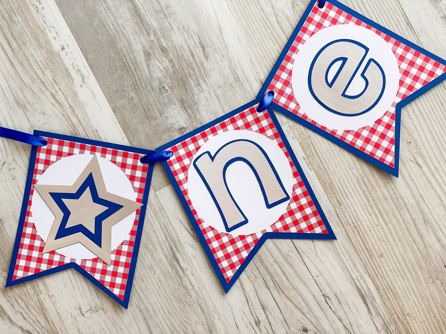 Fourth of July BBQ ONE Banner, July 4th Barbeque High Chair Banner, Cook-out 1st Birthday Party Decorations, USA First Bday Party Decor