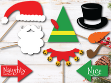 Load image into Gallery viewer, Family Christmas Photo Props, Printable Instant Download Christmas Decorations
