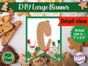 Cookie Swap Large Digital Banner, Printable Instant Download Christmas Decorations