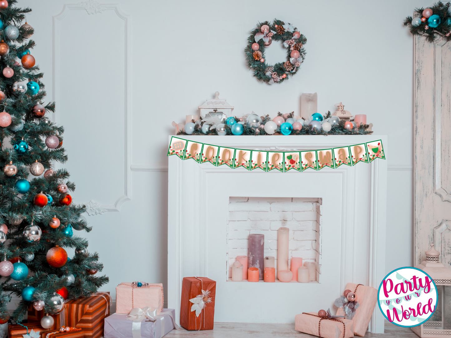 Cookie Swap Large Digital Banner, Printable Instant Download Christmas Decorations