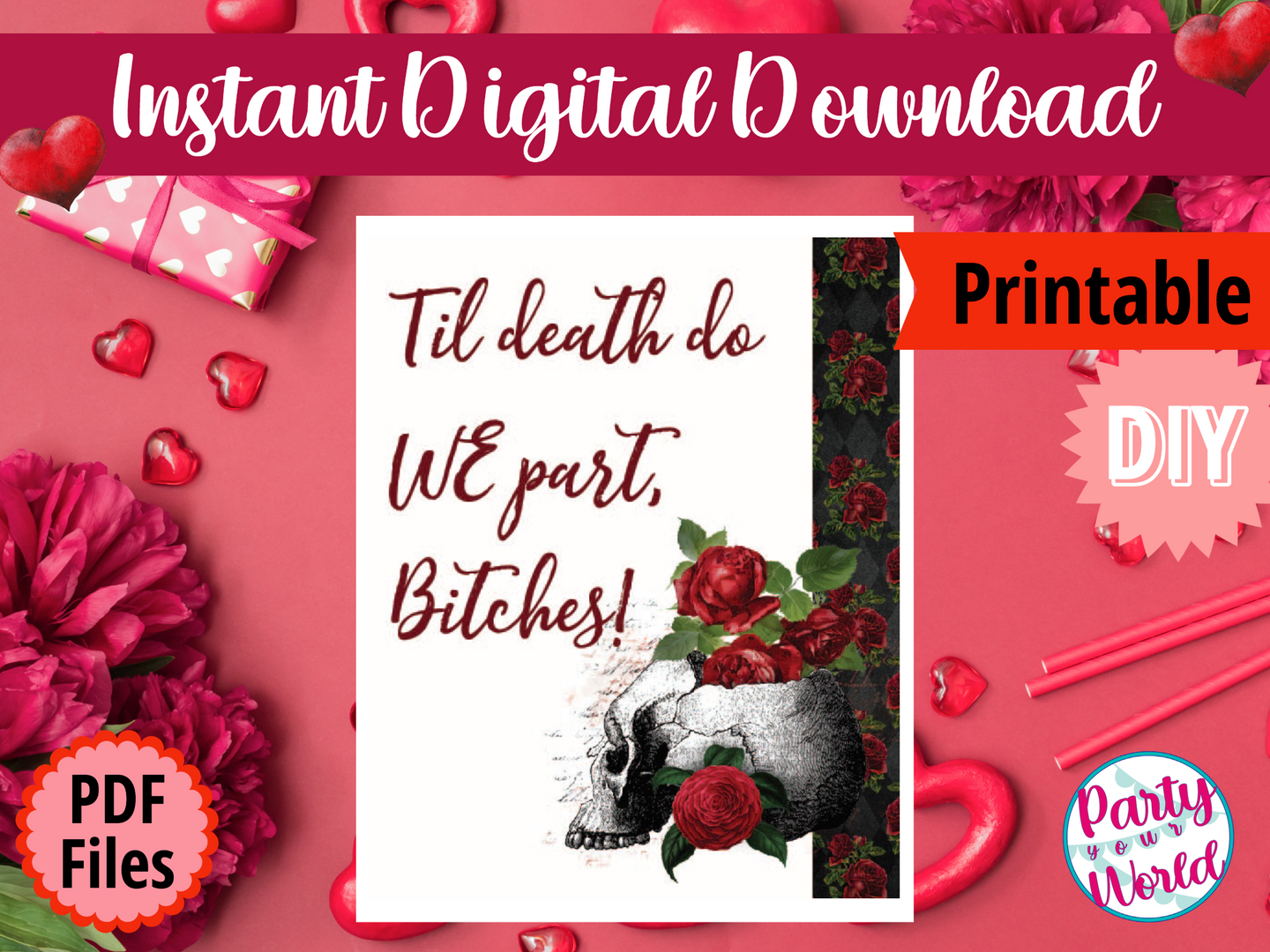 Galentine's Day Printable Sign, Instant Digital Download Valentine's Day Brunch Sign - GD23