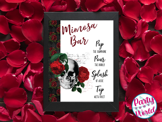 Mimosa Bar Galentine's Day Printable Sign, Instant Digital Download Valentine's Day Brunch Sign - GD23