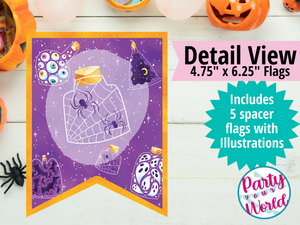 Happy Halloween Spooky Potions Large Banner, Printable Instant Download Halloween Decorations