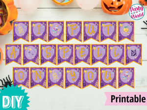 Halloween Kids' Potions Large Banner, "I Put a Spell on You" Printable Instant Download Halloween Decorations